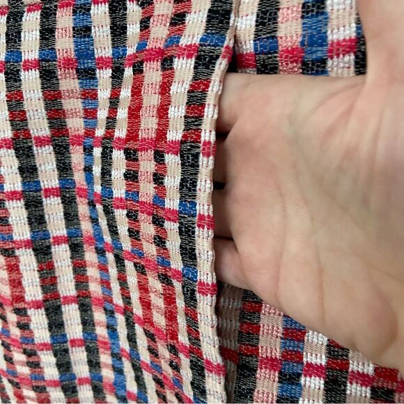 Akris Punto Textured Check Inverted Pleated Mini Skirt size 2 - Picture 4 of 8